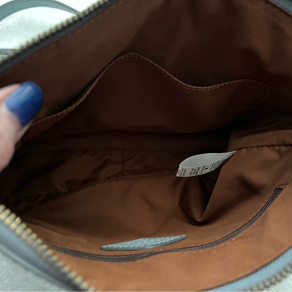 Fossil Farrah Smokey Blue Leather Crossbody - Picture 8 of 10